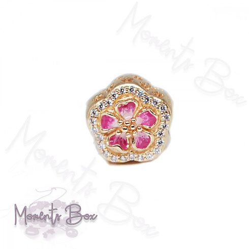 Pandora Rose rózsaszín barackvirág charm 788079CZ