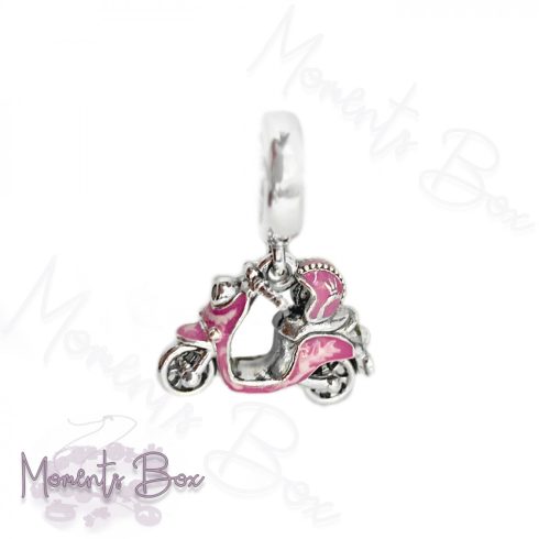 Pandora Rózsaszín robogó charm (pink scooter)