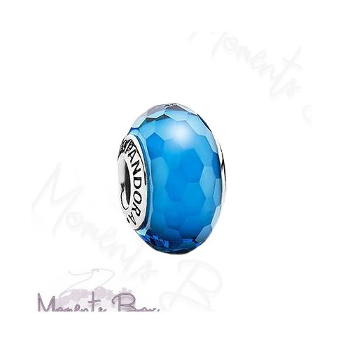 Pandora Muranoi fazettált kék 