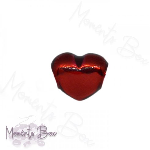 Pandora Metál hatású piros szív charm