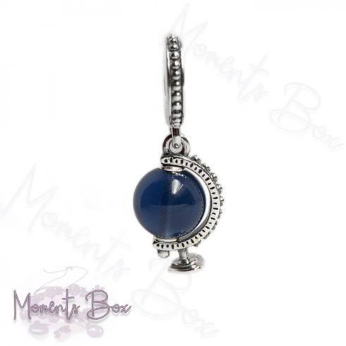 Pandora Kék földgömb függő charm